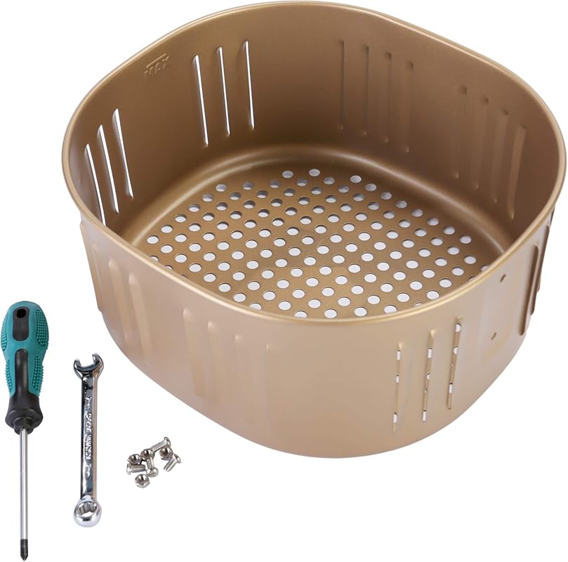 Air Fryer Replacement Basket for Power XL 5.3QT and GoWISE USA 5.8QT, 