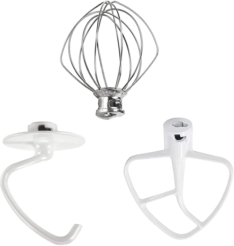 Kitchenaid Mixer Accessories Replacement: Wire Whip, Dough Hook, and C