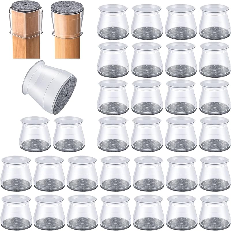 Chair leg protectors for hardwood floors – silicone felt pads, scratch