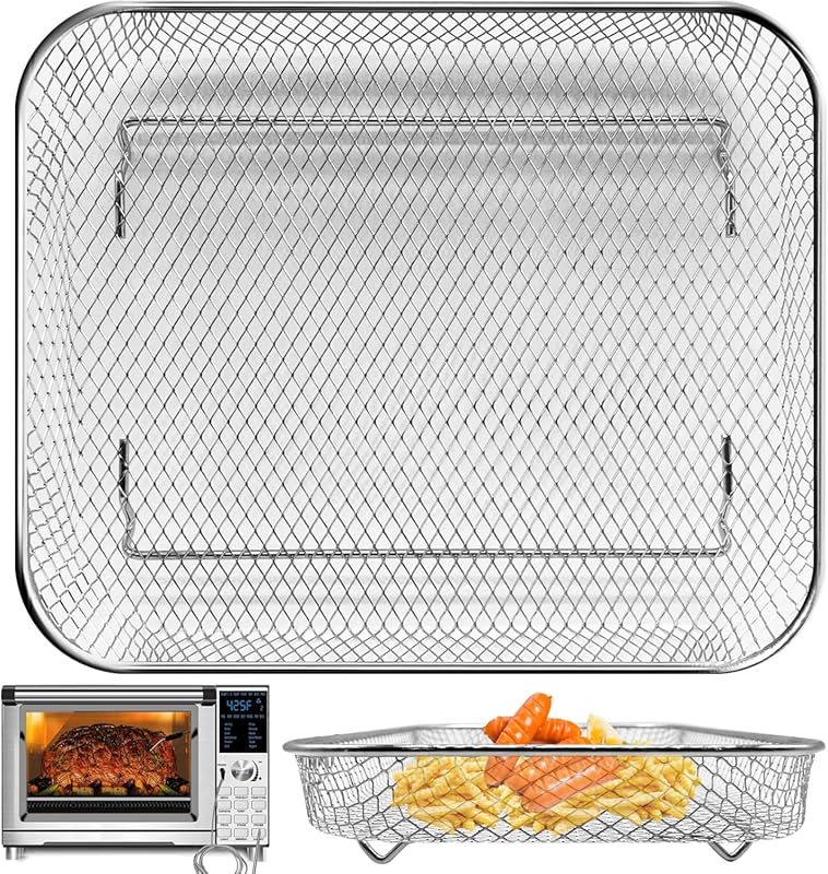 Air Fryer Basket Replacement for Nuwave Bravo XL, Non-Stick Mesh Rack,