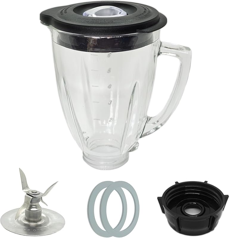 6 Cup Blender Glass Jar Replacement Parts with Blade for Oster Osteriz