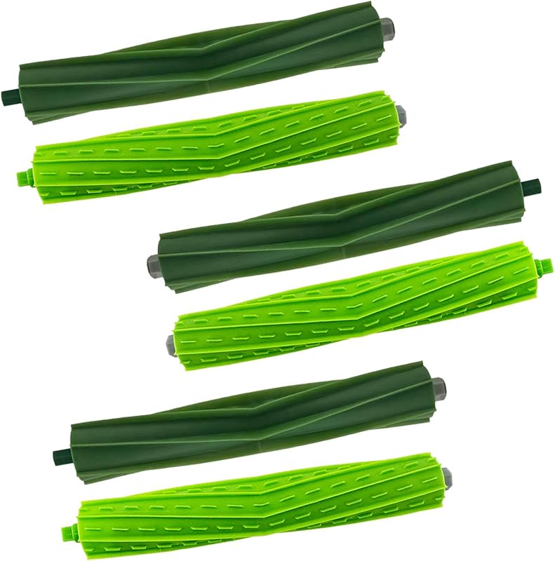 3 Sets of Rubber Roller Brushes Replacement Brush Compatible for iRobo