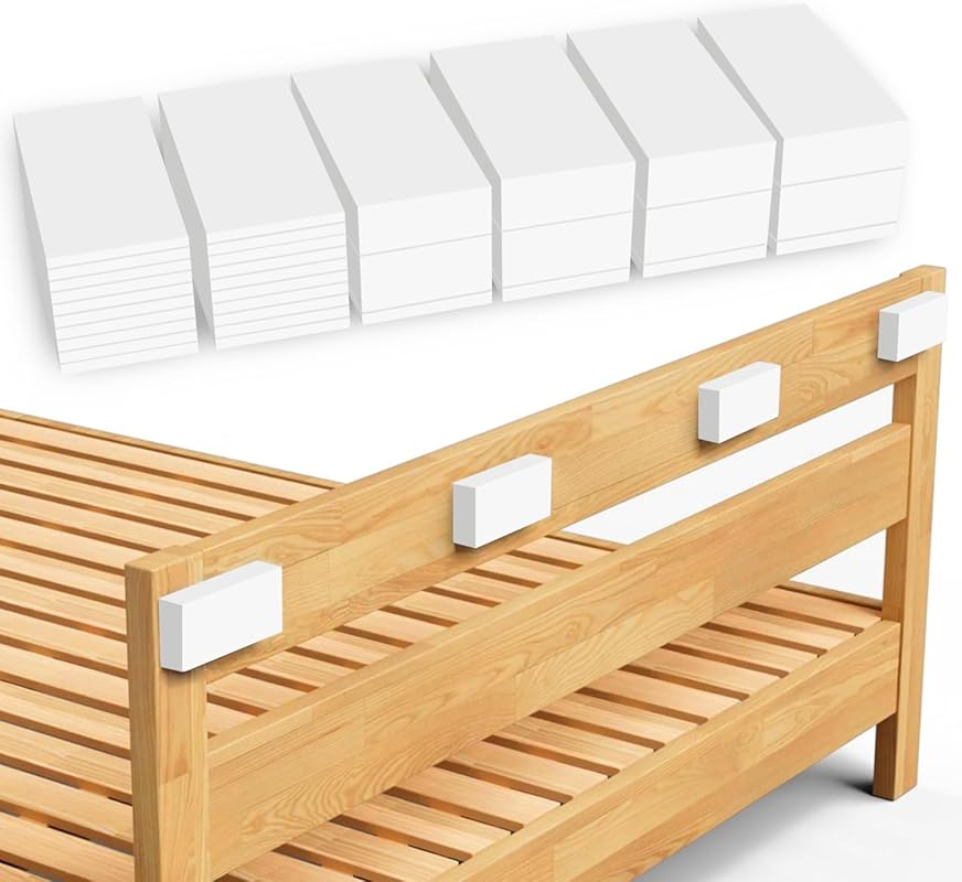 White EVA foam furniture bumpers for walls, 32-piece set with headboar