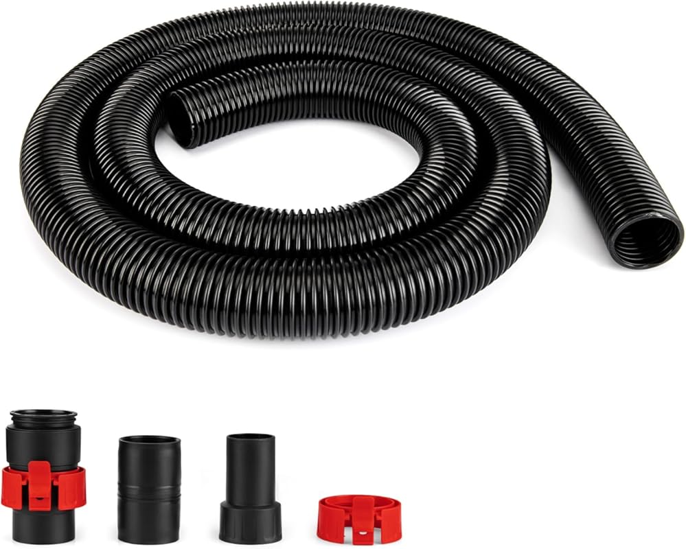 Universal 8 ft vacuum hose replacement for Rigid, DeWalt, Husky, Craft