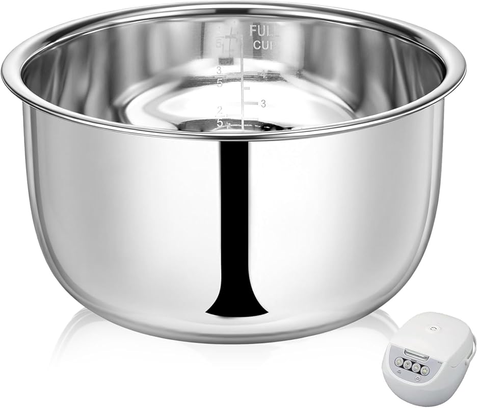 Tiger Rice Cooker Inner Pot – 5.5 Cup Stainless Steel Non-Stick Bowl
