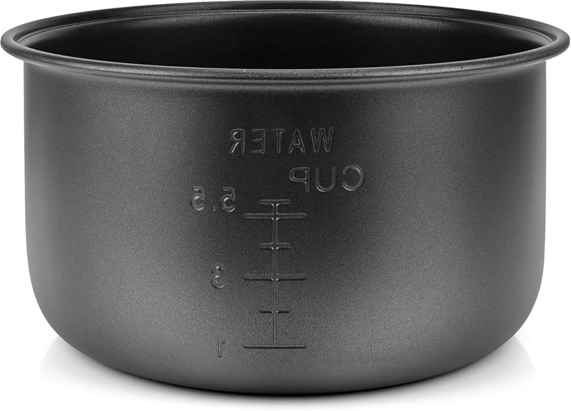 Tiger rice cooker inner pot replacement, 5.5 cups, stainless steel, di