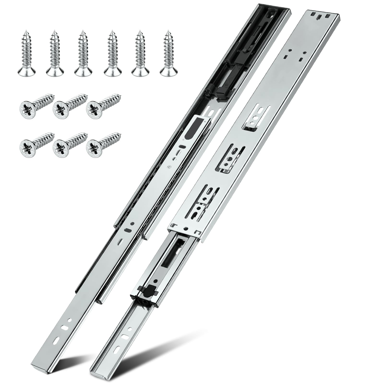 10 Pairs | Soft Close Drawer Slides 22 inch, HBL’ Heavy Duty Cabinet Drawer Slides Replacement - Bal