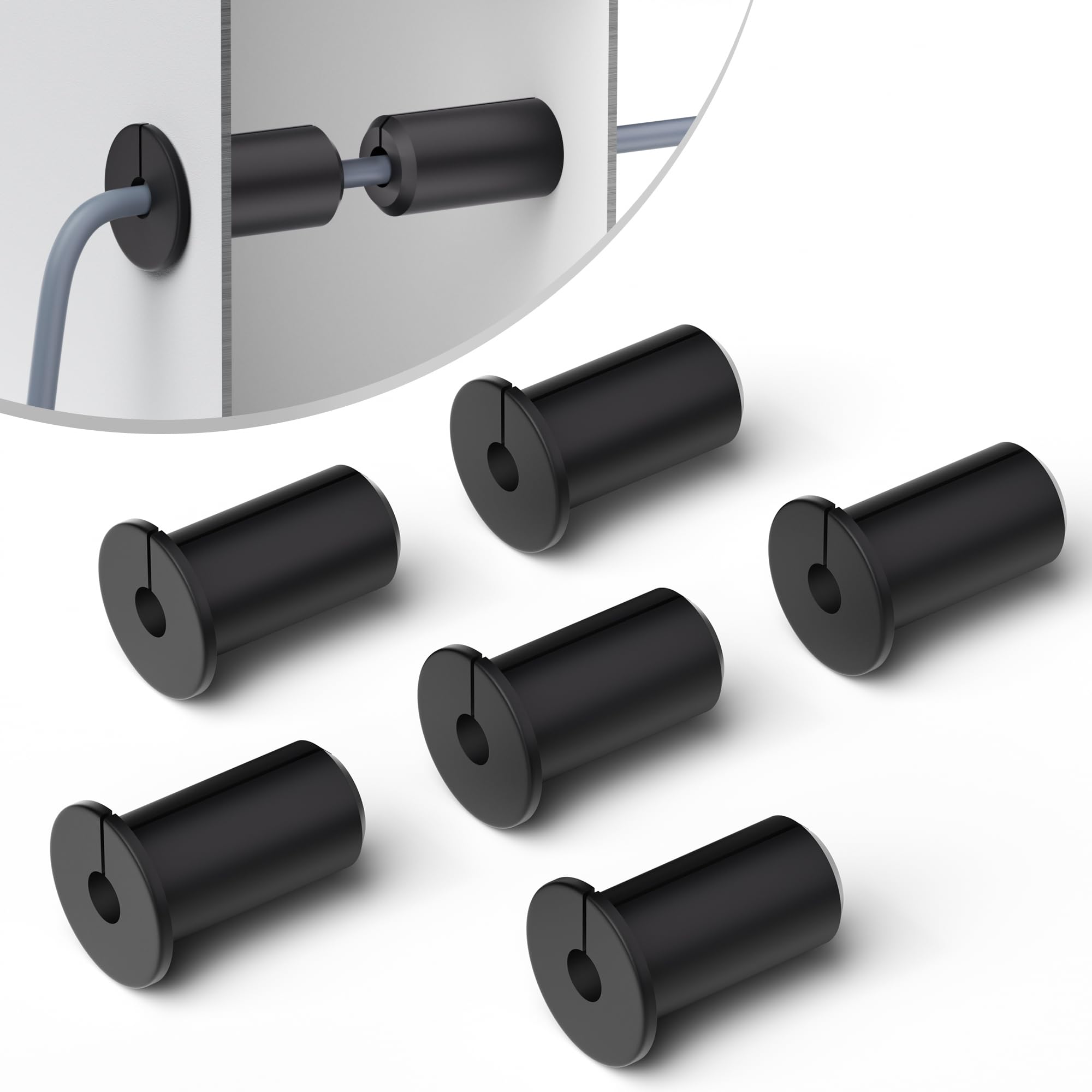 6 PCS Starlink Wall Grommets 3/4 Inch Rubber Wall Bushing Grommet for Starlink Dishy Ethernet Cable 