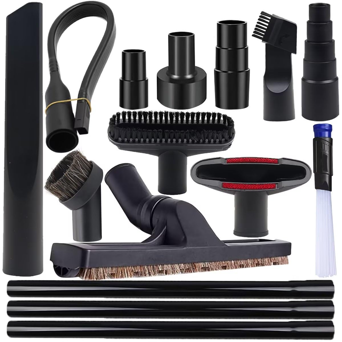 IN VACUUM 15 Pcs Universal Vacuum Attachments & Brushes for Shop Vac Accessories - 2 1/2" to 1 1/4" 