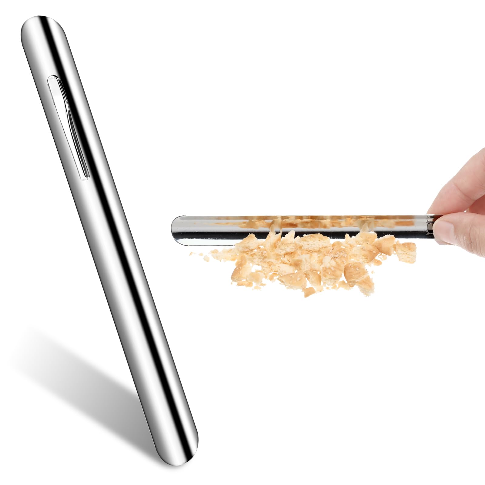 Crumbers for Servers, 5.9 x 0.6 Inch Table Crumb Sweeper, Bread Crumber Cleaner with Pocket Clip, Re