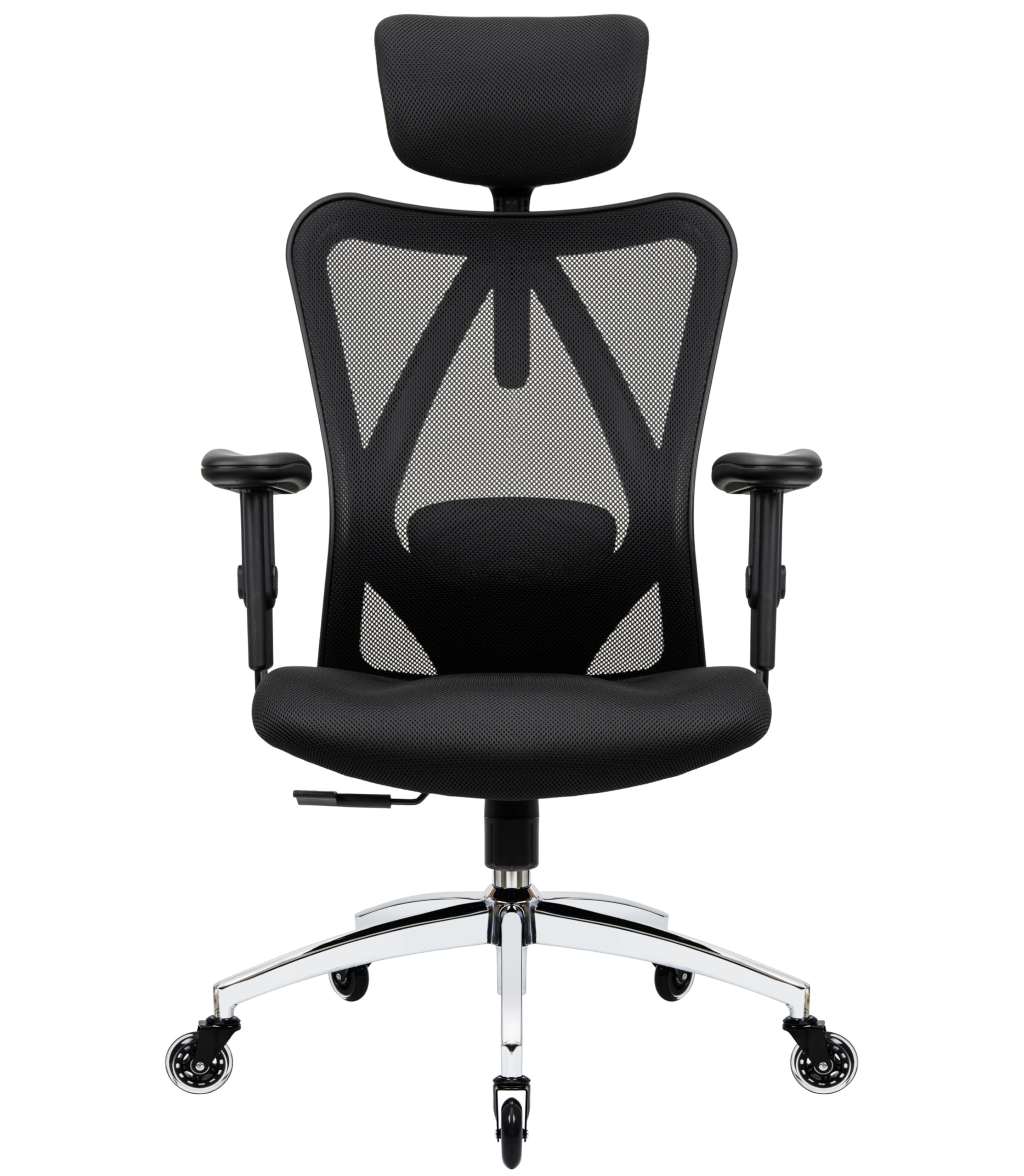 Ergonomic Office Chair - Adjustable Desk Chair with Lumbar Support and Rollerblade Wheels - High Bac