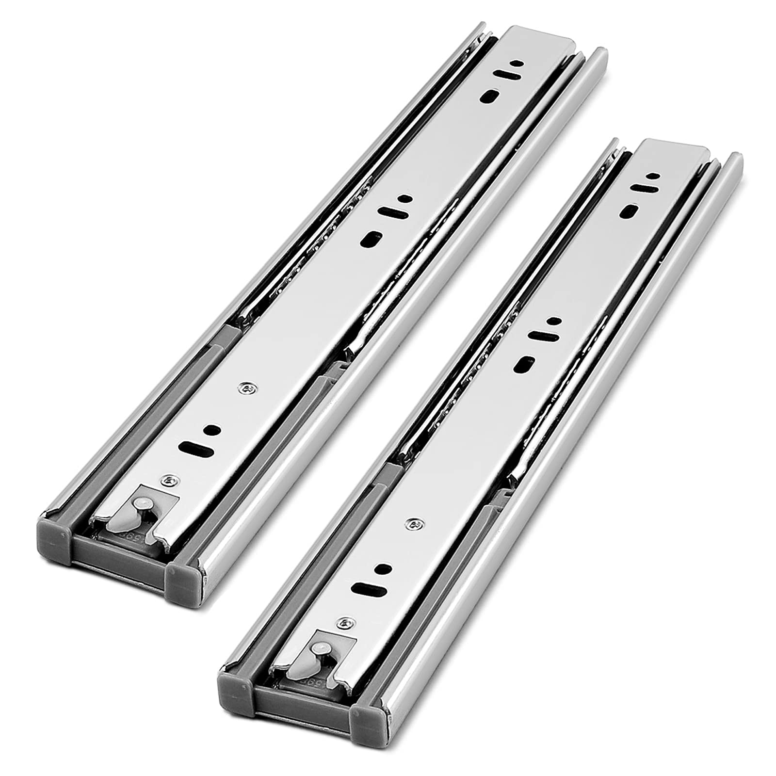 Gobrico Drawer Hardware 16-inch Hydraulic Soft Self Close Drawer Slides Full Extension Ball Bearing 