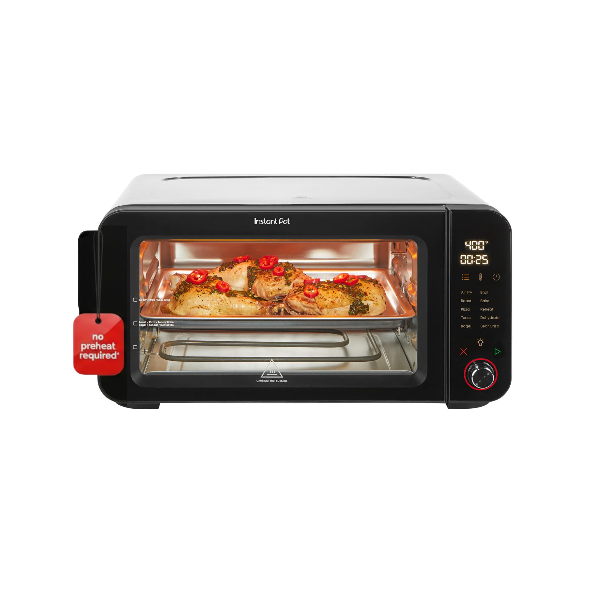 Instant Pot No Preheat Required* 6-Slice Air Fryer Toaster Oven with InstantHeat Technology, 10-in-1