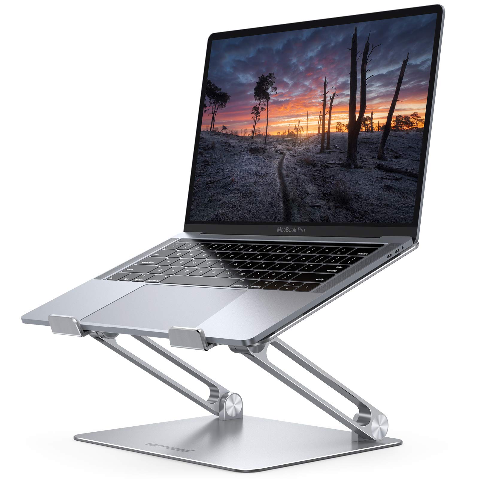 Lamicall Adjustable Laptop Stand, Portable Laptop Riser, Aluminum Laptop Stand for Desk Foldable, Er