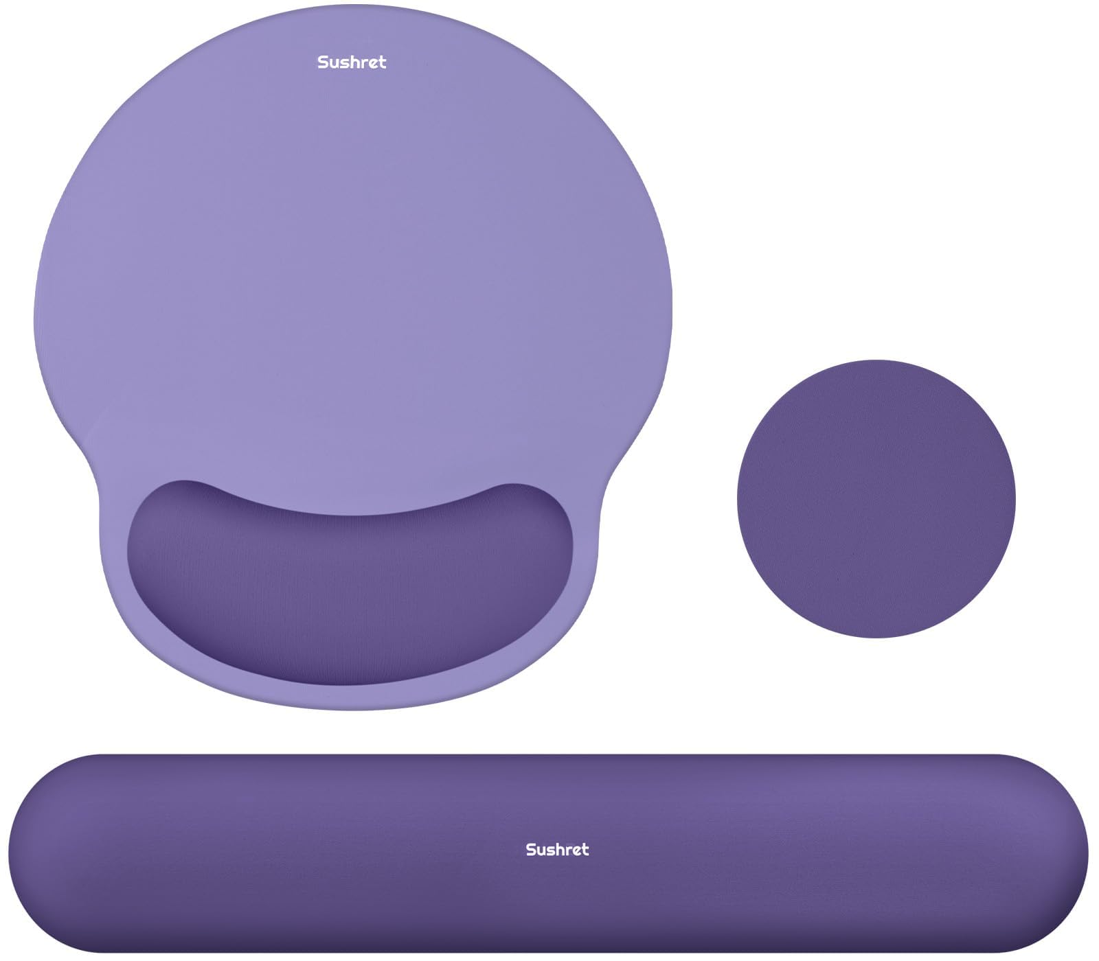 Mouse Pad and Keyboard Wrist Rest, 3-in-1 Gel Memory Foam Ergonomic Mouse Pad with Wrist Rest Set, G