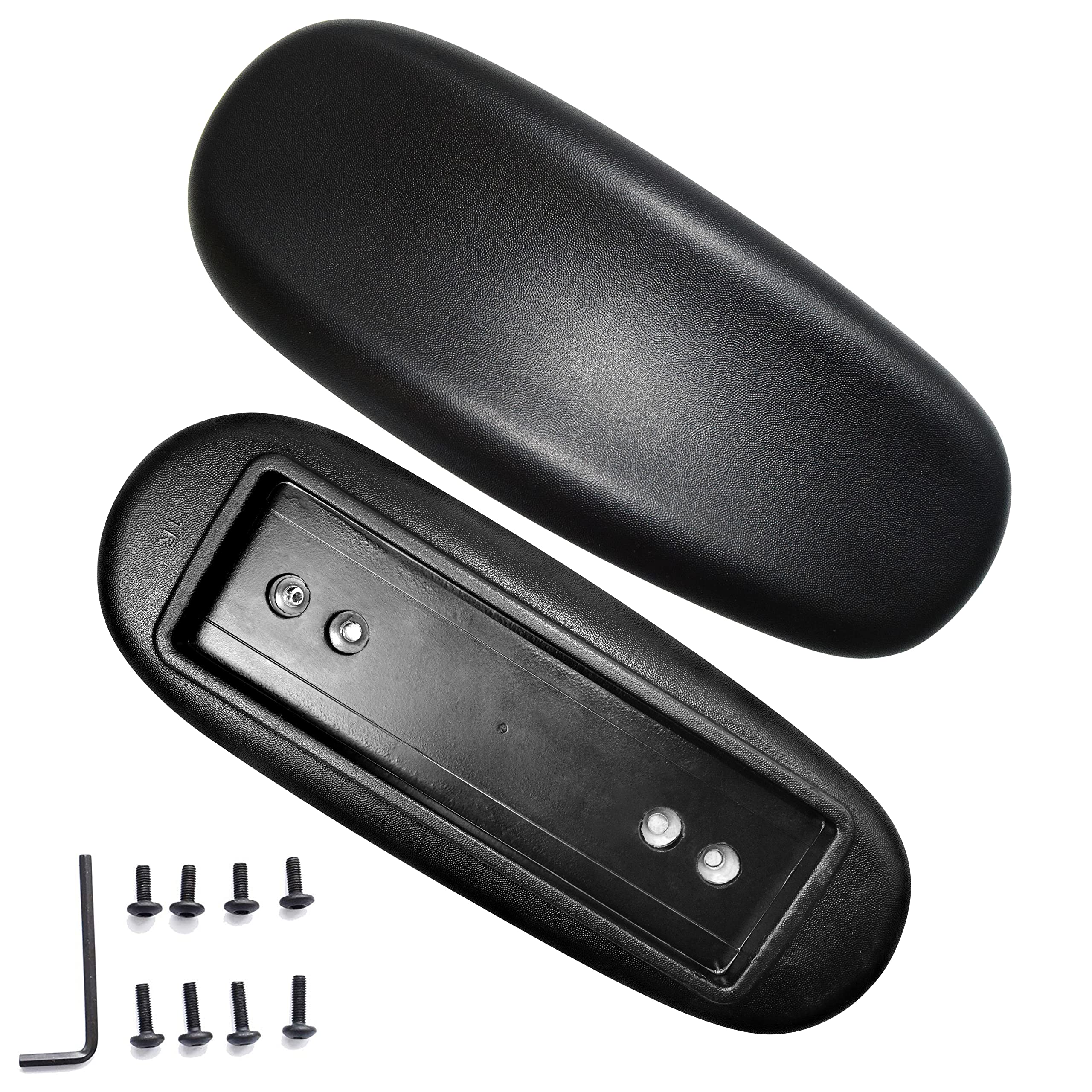 MySit Office Chair Armrest Replacement Arm Pads Universal 4" or 5.5" Mounting Hole (Set of 2) Black