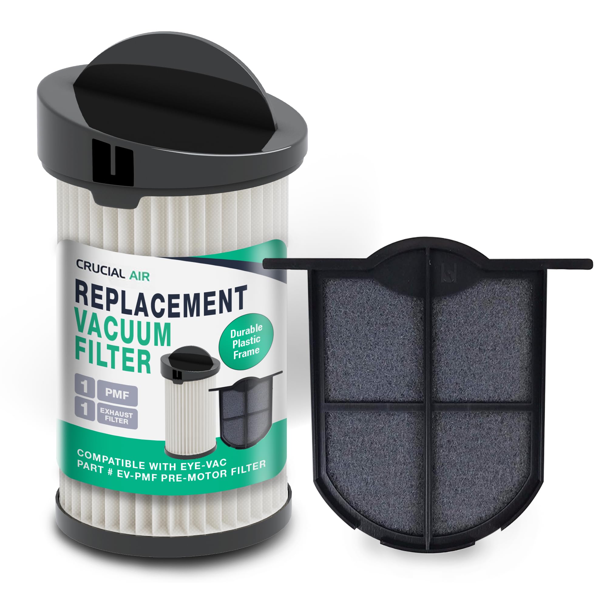 Replacement Vacuum Filter - Compatible with Eye-Vac Part & EV-EF Exhaust Filter & Part # EV-PMF Pre-