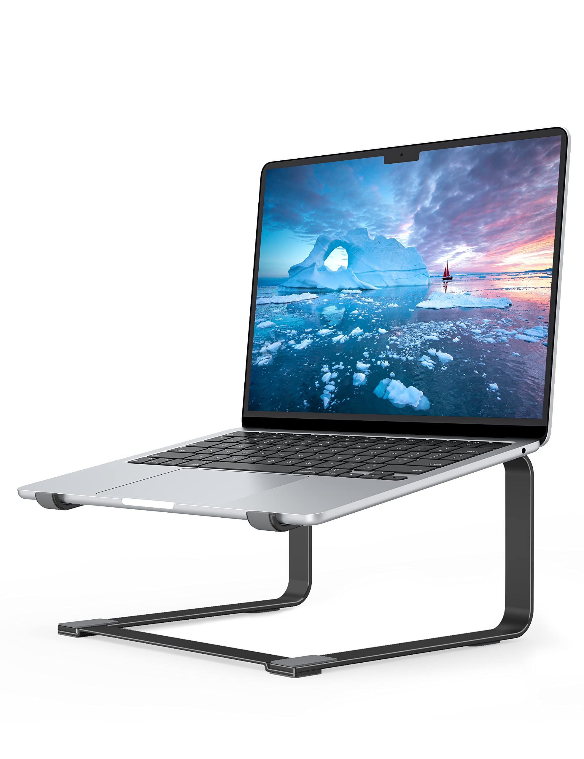 SOUNDANCE Laptop Stand for Desk, Metal Computer Riser, Heavy Stable PC Holder, Ergonomic Laptops Ele