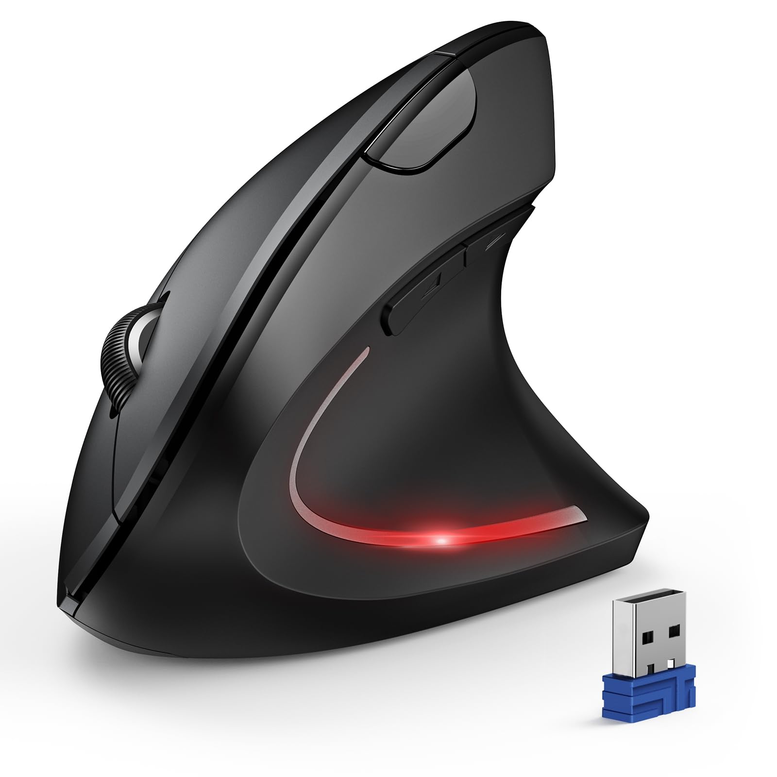 TECKNET Ergonomic Mouse, Wireless Bluetooth Vertical Mouse, 4800 DPI Optical Tracking, 6 Adjustable 